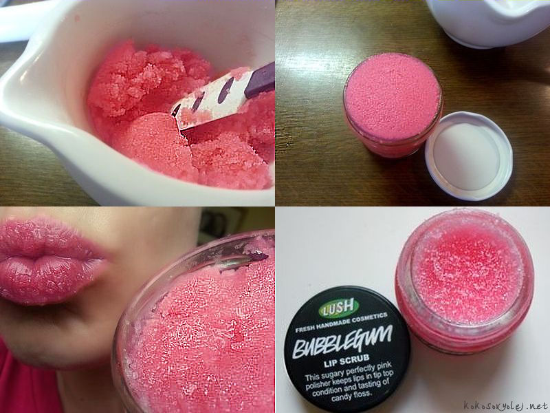 vyrobte si peeling na pery ala bubblegum lush lip scrub